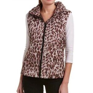 Cabi Size S Leopard Juliet Puffer Vest MSRP $139